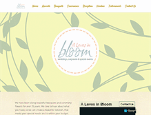Tablet Screenshot of alovesinbloom.com